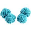Boutons de manchettes Clj Charles Le Jeune Passementerie RONDO bleu maldives Grenoble