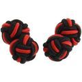 Boutons de manchettes Clj Charles Le Jeune Passementerie Dallas noir et rouge Grenoble