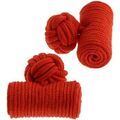 Boutons de manchettes Clj Charles Le Jeune Passementerie Cylindre Rouge Vermillon Grenoble