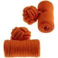 Boutons de manchettes Clj Charles Le Jeune Passementerie Cylindre Orange abricot Grenoble