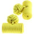 Boutons de manchettes Clj Charles Le Jeune Passementerie Cylindre jaune soleil Grenoble