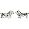 Boutons de manchettes Simon Carter Boutons de manchette Chien de chasse Blanc