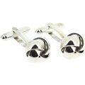 Boutons de manchettes Simon Carter Boutons de manchette Gris argent Argent&eacute; Grenoble
