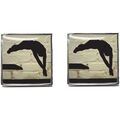 Boutons de manchette sur Grenoble : Boutons de manchettes Tyler & Tyler Boutons de manchette White Brick Noir