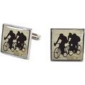 Boutons de manchette sur Grenoble : Boutons de manchettes Tyler & Tyler Boutons de manchette White Brick Noir
