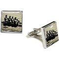 Boutons de manchettes Tyler & Tyler Boutons de manchette White Brick Noir Grenoble