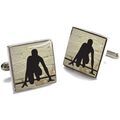 Boutons de manchettes Tyler & Tyler Boutons de manchette White Brick Noir Grenoble