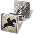 Boutons de manchettes Tyler & Tyler Boutons de manchette cheval Noir Grenoble