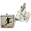 Boutons de manchettes Tyler & Tyler Boutons de manchette football Noir Grenoble