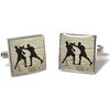 Boutons de manchettes Tyler & Tyler Boutons de manchette boxe Noir
