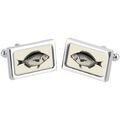 Boutons de manchettes Sonia Spencer Boutons de manchette poisson Blanc