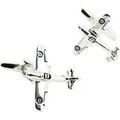 Boutons de manchettes Cravate Avenue Signature Boutons de manchette avion de combat Gris argent Argent&eacute; Grenoble