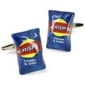 Boutons de manchettes Cravate Avenue Signature Boutons de manchette paquet de chips Bleu Grenoble