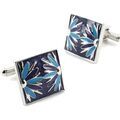 Boutons de manchettes Simon Carter Boutons de manchette Fleurs Bleu Grenoble