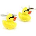 Boutons de manchettes Cravate Avenue Signature Boutons de manchette Petit canard Jaune Grenoble