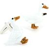 Boutons de manchettes Cravate Avenue Signature Boutons de manchette oies blanches Blanc
