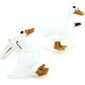 Boutons de manchettes Cravate Avenue Signature Boutons de manchette oies blanches Blanc Grenoble