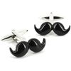 Boutons de manchettes Cravate Avenue Signature Boutons de manchette moustache Noir