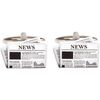 Boutons de manchettes Cravate Avenue Signature Boutons de manchette Journal Blanc