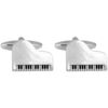 Boutons de manchettes Cravate Avenue Signature Boutons de manchette Grand piano Blanc