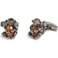 Boutons de manchettes Simon Carter Boutons de manchette Darwin monkey Marron Grenoble