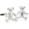 Boutons de manchettes Tony & Paul Boutons de manchette Teddy bear Gris argent Argent&eacute;