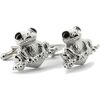 Boutons de manchettes Tony & Paul Boutons de manchette la grenouille Gris argent Argent&eacute;