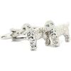 Boutons de manchettes Tony & Paul Boutons de manchette teckel Gris argent Argent&eacute;