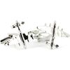 Boutons de manchettes Tony & Paul Boutons de manchette bombardier Gris argent Argent&eacute;