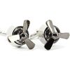 Boutons de manchettes Tony & Paul Boutons de manchette h&eacute;lice Gris argent Gris