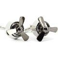 Boutons de manchettes Tony & Paul Boutons de manchette h&eacute;lice Gris argent Gris Grenoble