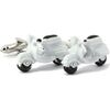 Boutons de manchettes Tony & Paul Boutons de manchette scouter Milano Blanc vespa