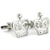 Boutons de manchettes Tony & Paul Boutons de manchette The crown I Gris argent Argent&eacute;