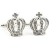 Boutons de manchettes Tony & Paul Boutons de manchette The crown II Gris argent Argent&eacute;