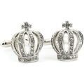 Boutons de manchette sur Grenoble : Boutons de manchettes Tony & Paul Boutons de manchette The crown II Gris argent Argent&eacute;