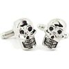 Boutons de manchettes Tony & Paul Boutons de manchette t&ecirc;te de mort vengance Gris argent Argent&eacute;
