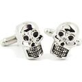 Boutons de manchettes Tony & Paul Boutons de manchette t&ecirc;te de mort vengance Gris argent Argent&eacute; Grenoble
