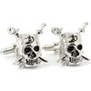Boutons de manchettes Tony & Paul Boutons de manchette t&ecirc;te de mort Sparrow Gris argent Argent&eacute;