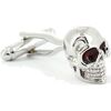 Boutons de manchettes Tony & Paul Boutons de manchette t&ecirc;te de mort redeyes Gris argent Argent&eacute;