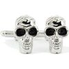 Boutons de manchettes Tony & Paul Boutons de manchette t&ecirc;te de mort T800 Gris argent Argent&eacute;