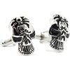Boutons de manchettes Tony & Paul Boutons de manchette t&ecirc;te de mort spider Gris argent Gris