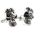 Boutons de manchettes Tony & Paul Boutons de manchette t&ecirc;te de mort spider Gris argent Gris
