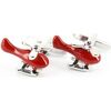 Boutons de manchettes Tony & Paul Boutons de manchette H&eacute;licopt&egrave;re Rouge Rouge