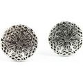 Boutons de manchette sur Grenoble : Boutons de manchettes Tony & Paul Boutons de manchette Rosace Gris argent Argent&eacute;