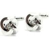 Boutons de manchettes Tony & Paul Boutons de manchette Noeud Gris argent Argent&eacute;
