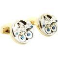 Boutons de manchette sur Grenoble : Boutons de manchettes Tony & Paul Boutons de manchette m&eacute;canisme de montre Lausanne gris et gold Gris