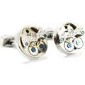 Boutons de manchettes Tony & Paul Boutons de manchette m&eacute;canisme de montre Lausanne Gris argent Gris Grenoble