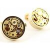 Boutons de manchettes Tony & Paul Boutons de manchette m&eacute;canisme de montre Onex Jaune dor&eacute; Dor&eacute;