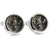 Boutons de manchettes Tony & Paul Boutons de manchette m&eacute;canisme de montre Montreux Gris argent Argent&eacute;