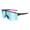 Lunettes sur Lyon 9e Arrondissement : Lunettes de Soleil C&eacute;b&eacute; Outflow 2 Lite Matt Trans Blue/Black/Pink - &Eacute;cran Vario Full Revo Ice Blue